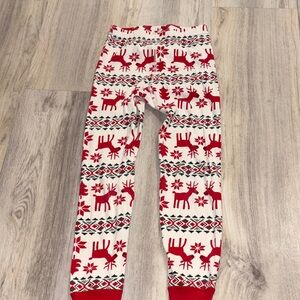 Hanna Andersson Red and White Reindeer Pajama Bottoms